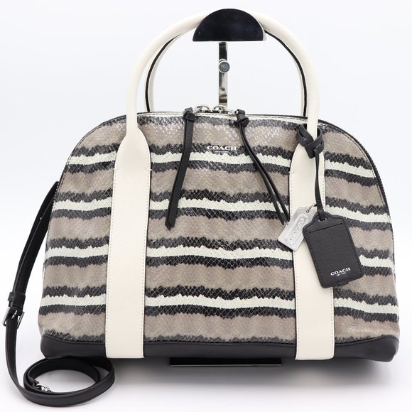 Coach Handbags - NWT Coach Bleecker Pinnacle Preston Python Embossed Leather Satchel Shoulder Bag